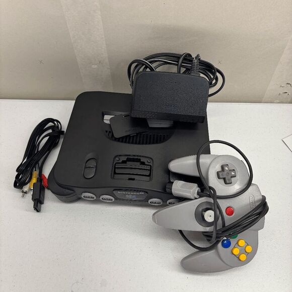 N64 Nintendo 64 Console Reshelled & 1 OEM Gray Controller Tested & Working